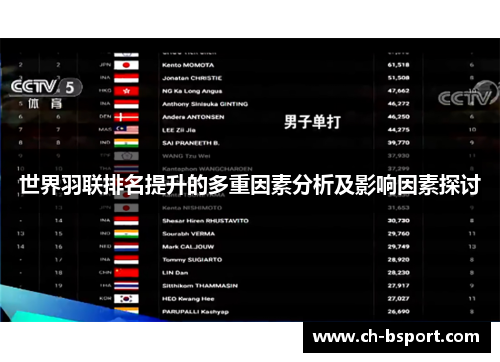 世界羽联排名提升的多重因素分析及影响因素探讨