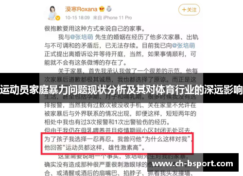 运动员家庭暴力问题现状分析及其对体育行业的深远影响