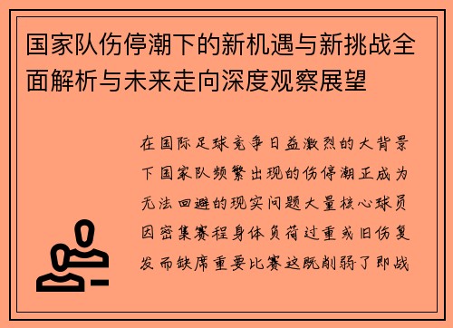 国家队伤停潮下的新机遇与新挑战全面解析与未来走向深度观察展望